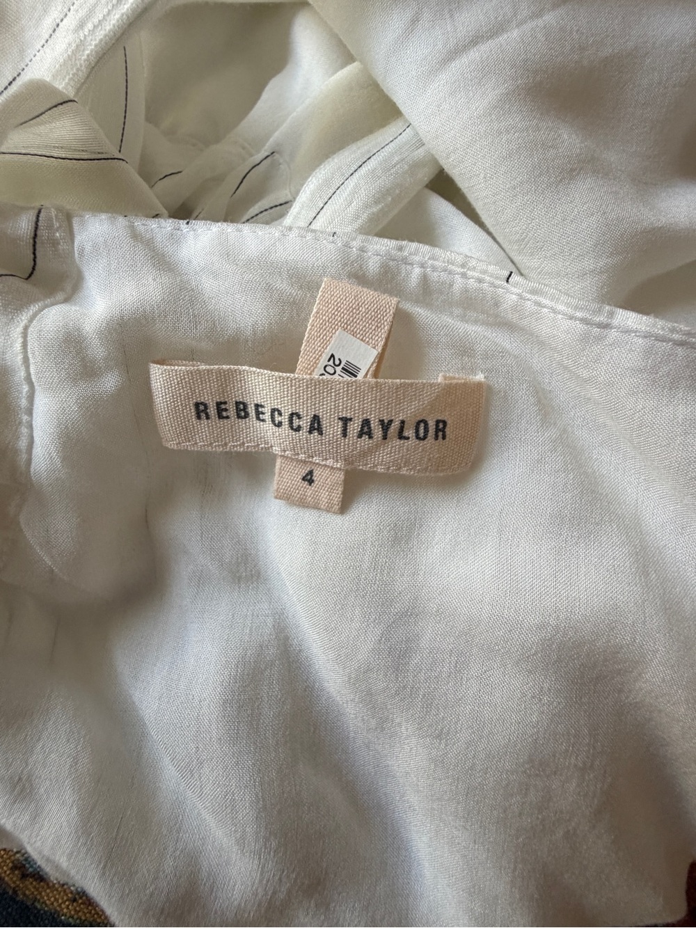 NWOT Rebecca Taylor Midi White Linen Dress Open Back Size 4 - Picture 7 of 10